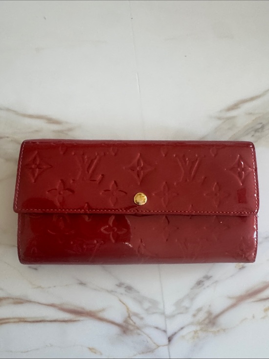 Louis Vuitton Handbags - Louis Vuitton Vernis Glossy Red Wallet with Monogram Embossing